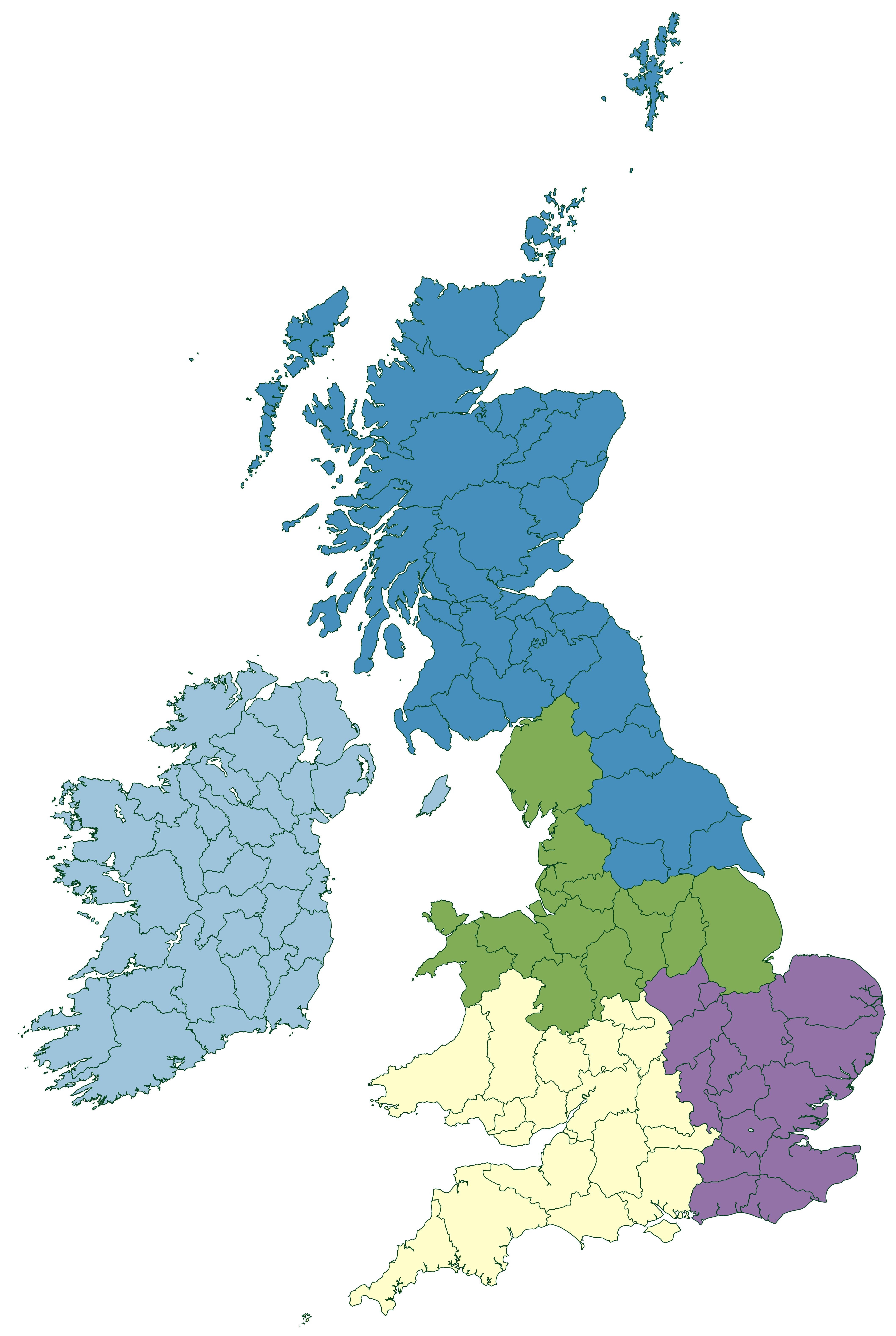 UK Area Sales Map