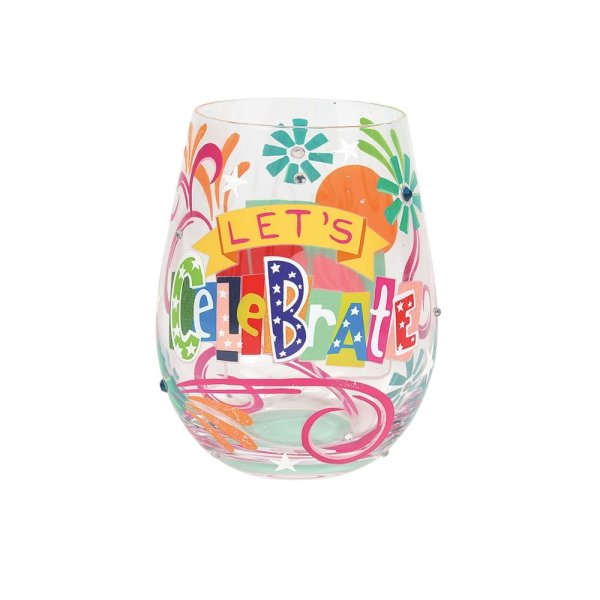Let's Celebrate Stemless Wine Glass by Lolita : Enesco – licensed ...