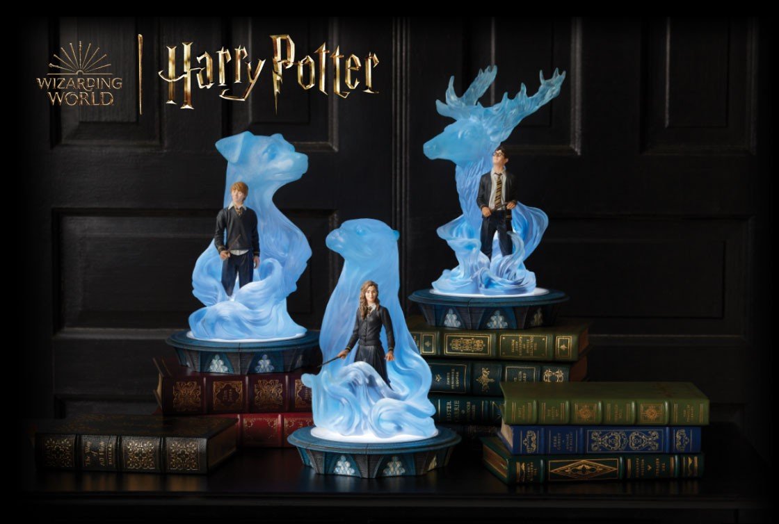 Enesco Wizarding World of Harry Potter Holding Broom Anime Style Figurine,  5 Inch, Multicolor